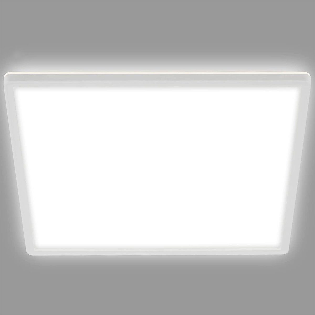 oyajia Deckenleuchte Ultraslim LED Panel Deckenleuchte, 24W LED Deckenlampe, 2400 Lumen, LED fest integriert, Kaltweiß/Naturweiß/Warmweiß, 30cm x 2.5cm, für Schlafzimmer, Badezimmer, Balkon, Flur, Küche Quadrat /Kaltweiß