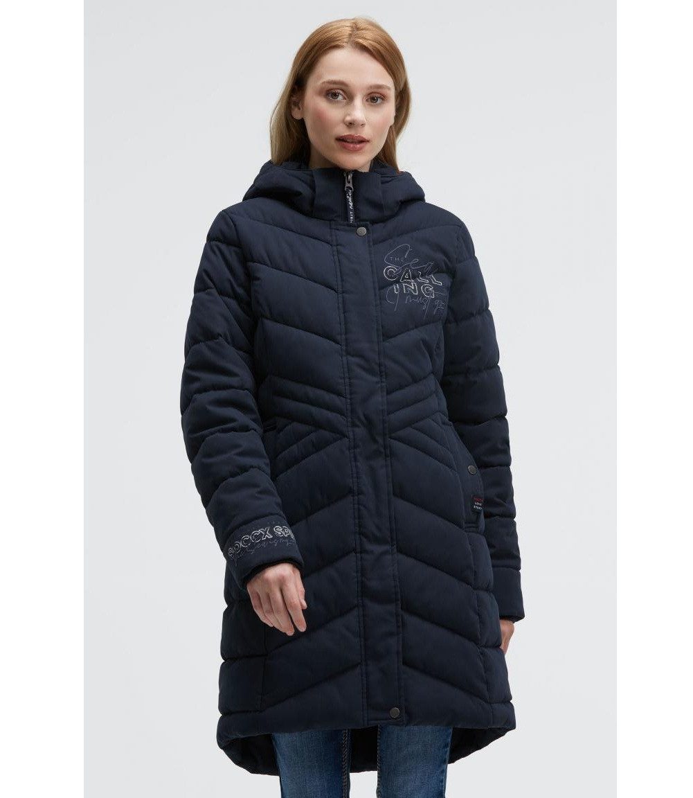 SOCCX Parka Stepp-Parka mit abtrennbarer Kapuze mit abnehmbarer Kapuze
