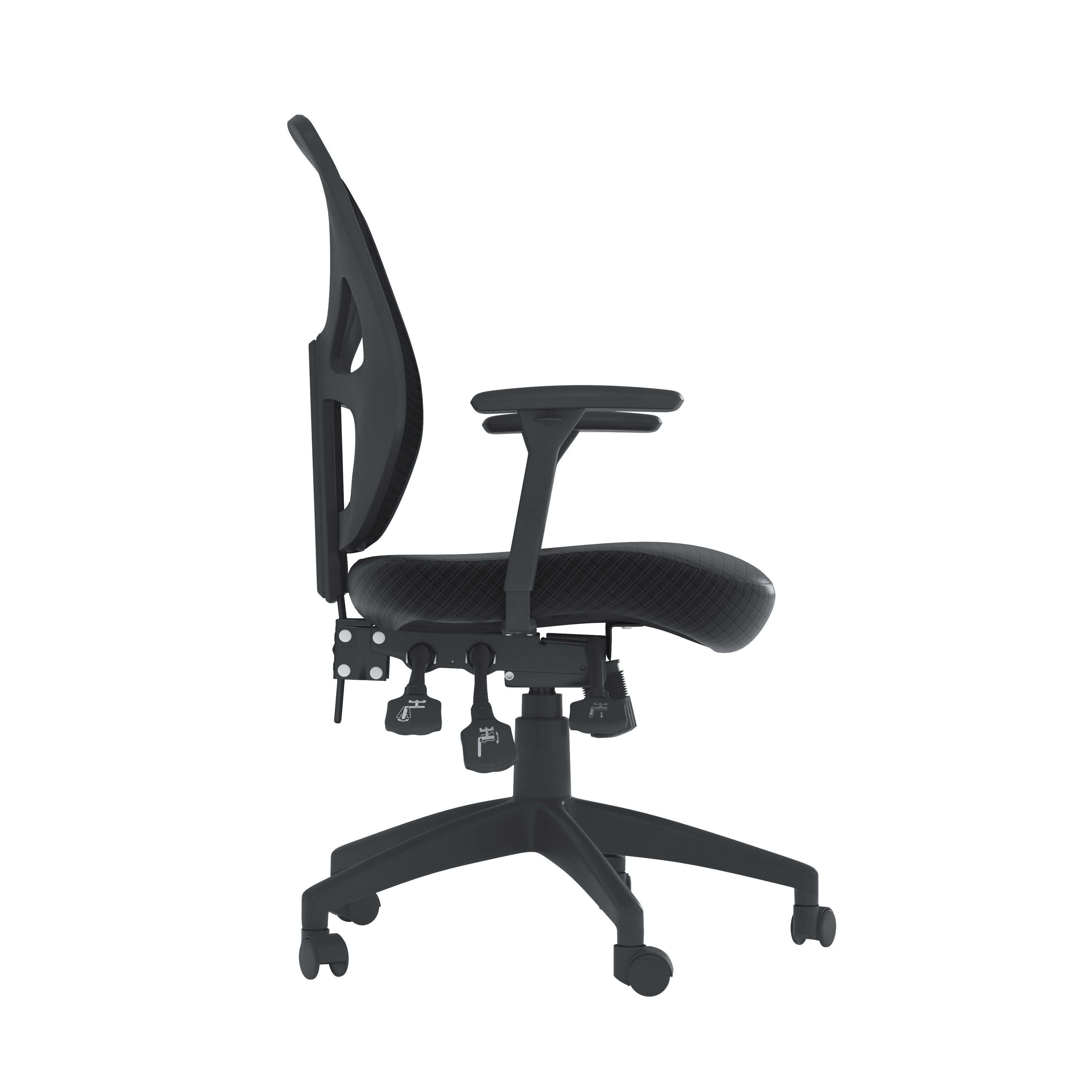 loft24 Schreibtischstuhl Hudson (1 St), Drehstuhl, Bürostuhl, Sitzhöhe 48-58 cm, schwarz