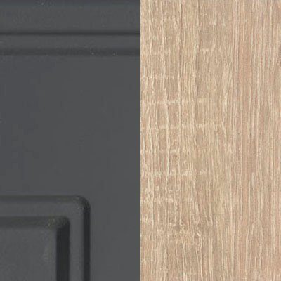 Coin cuisine Kitchenette KS-Stockholm – Cuisine avec façades de style campagnard de haute qualité et aux finitions soignées, largeur 220 cm, avec électroménager en option, façades en MDF