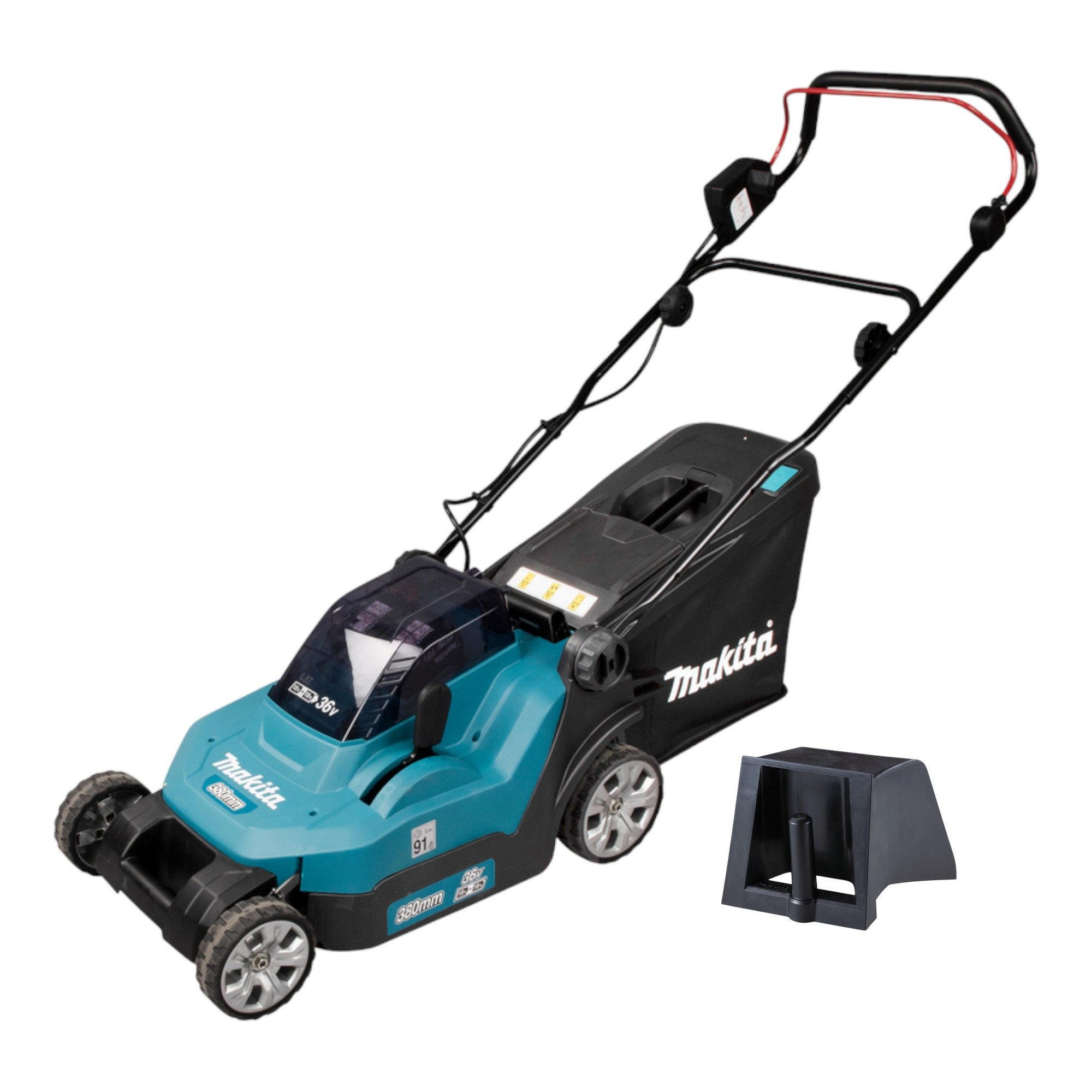 Makita Akkurasenmäher DLM 382 Z Akku Rasenmäher 36 V (2x 18 V) 38 cm 40 l + Mulchkeil