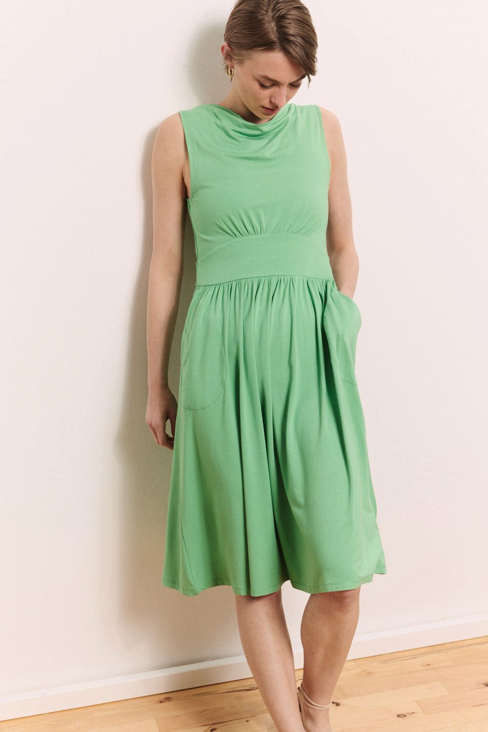 Tranquillo Sommerkleid Jerseykleid Albaa aus EcoVero™ Viskose Nachhaltiges EcoVero®-Jerseykleid mit Taschen