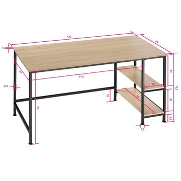 tectake Schreibtisch Canton (1-St., 1 tlg)