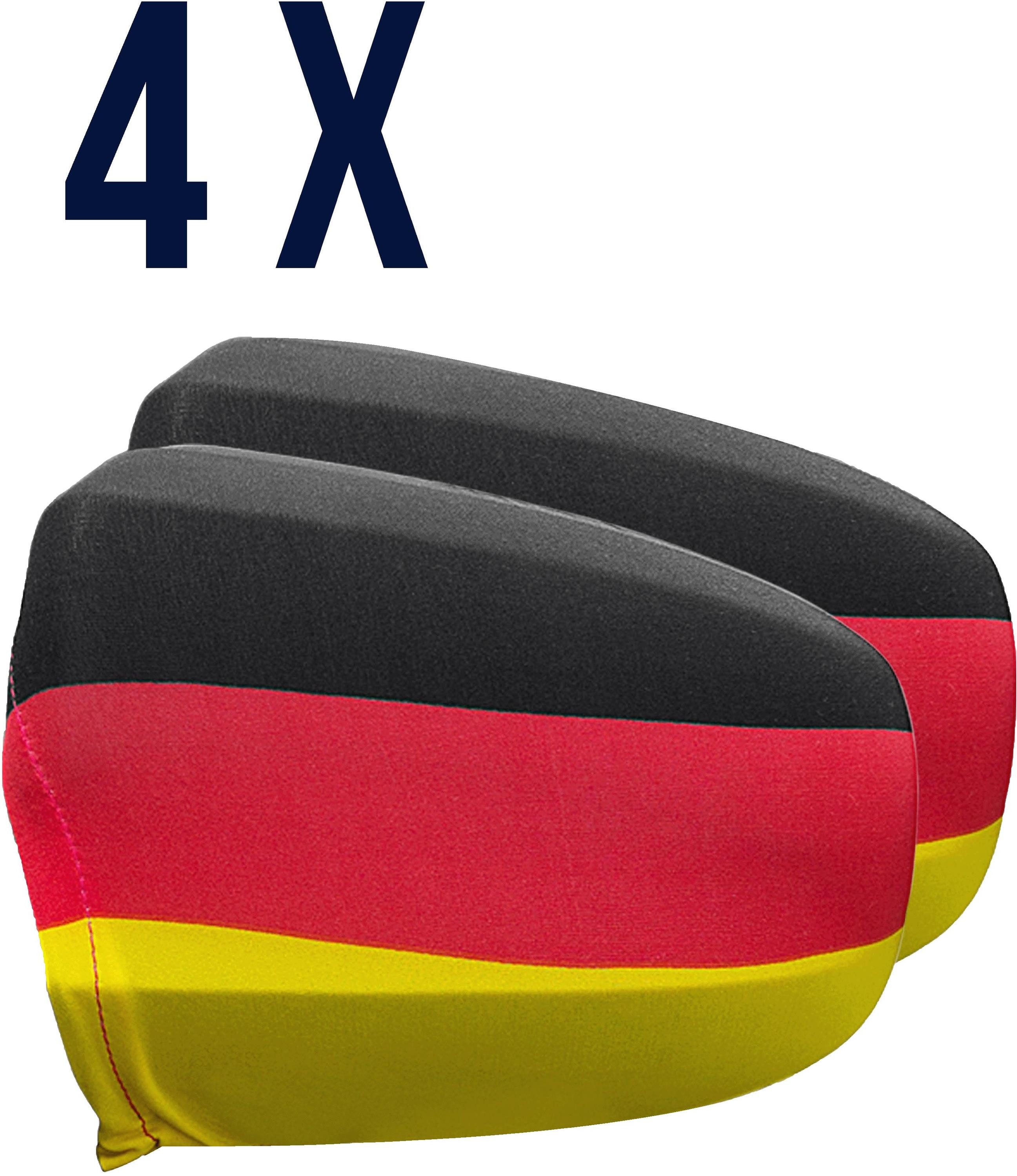 normani Flagge 8 x Deutschland Spiegelfahne, Deutschlandfahne für Autospiegel Fanartikel EM 2022