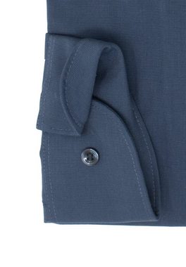 MARVELIS Businesshemd Businesshemd - Body Fit - Langarm - Einfarbig - Blau