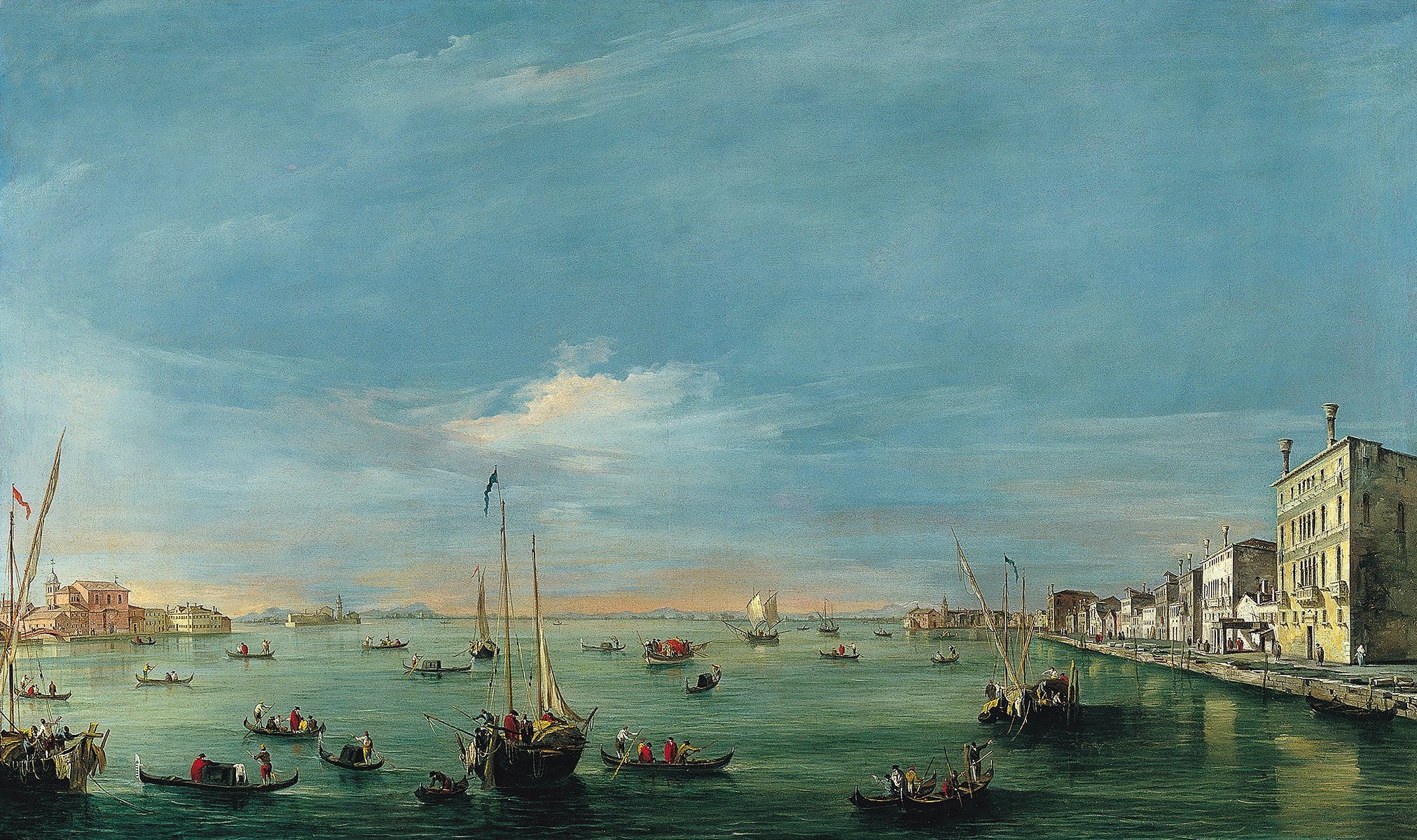 Kunstdruck View of the Giudecca Canal and the Zattere Guardi Venedig