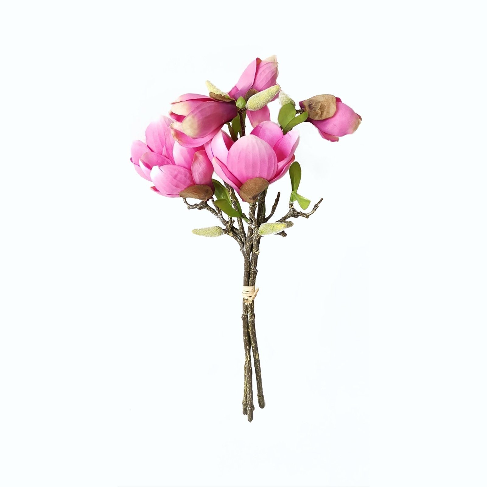 Kunstblume Kunstblume Magnolienstrauß Flora Magnolie, HTI-Living, Höhe 40 cm