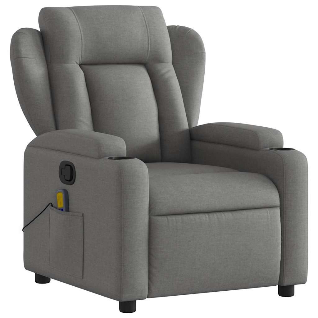 vidaXL Sessel Massage-Relaxsessel, Stoff, Dunkelgrau (1-St) günstig online kaufen