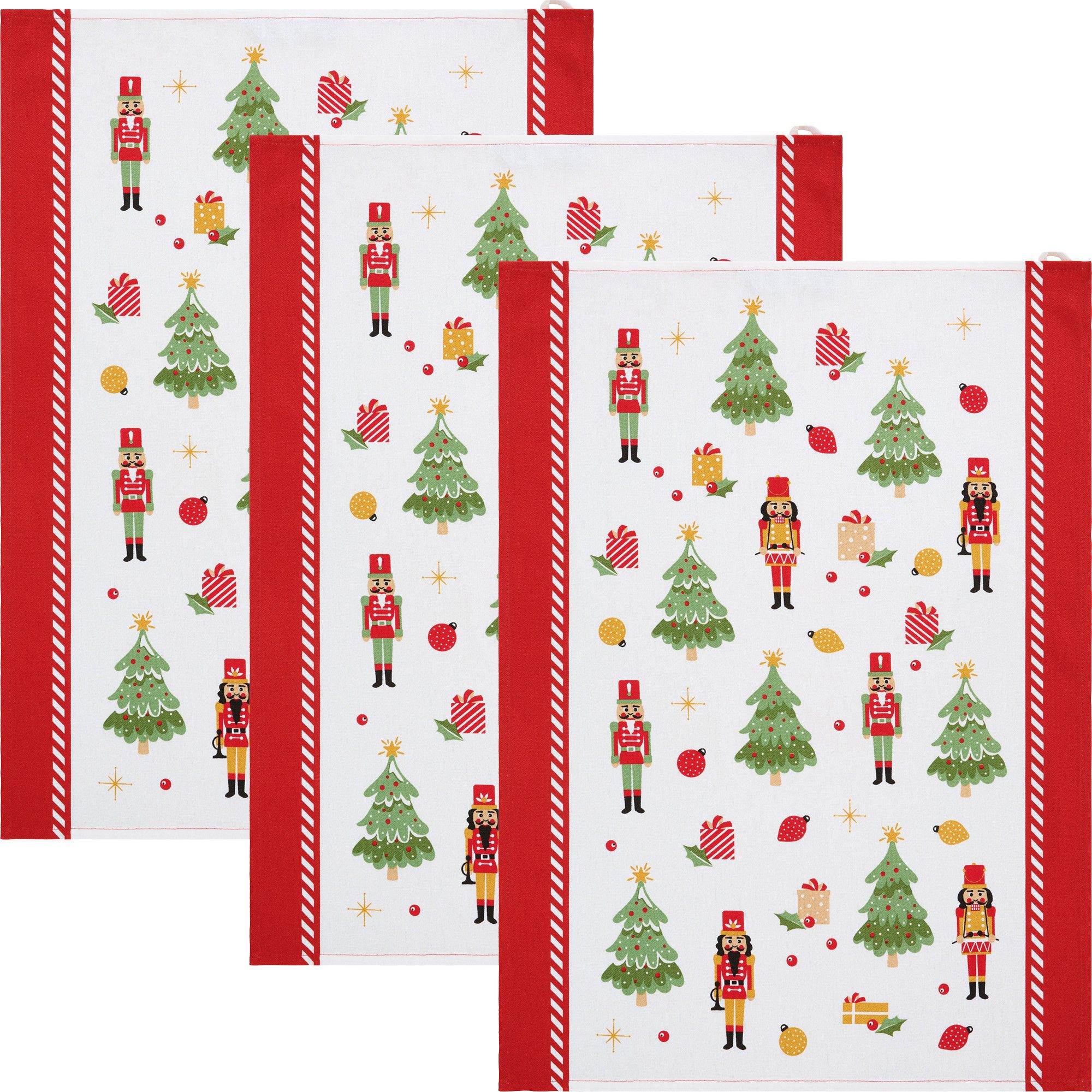 Erwin Müller Geschirrtuch Geschirrtuch "Nussknacker" 3er-Pack, Baumwolle Mo günstig online kaufen