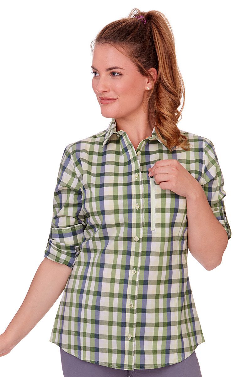 Outdoorbluse Wanderbluse - RIVA - navy/hellblau/beere, oliv/navy/zitrone