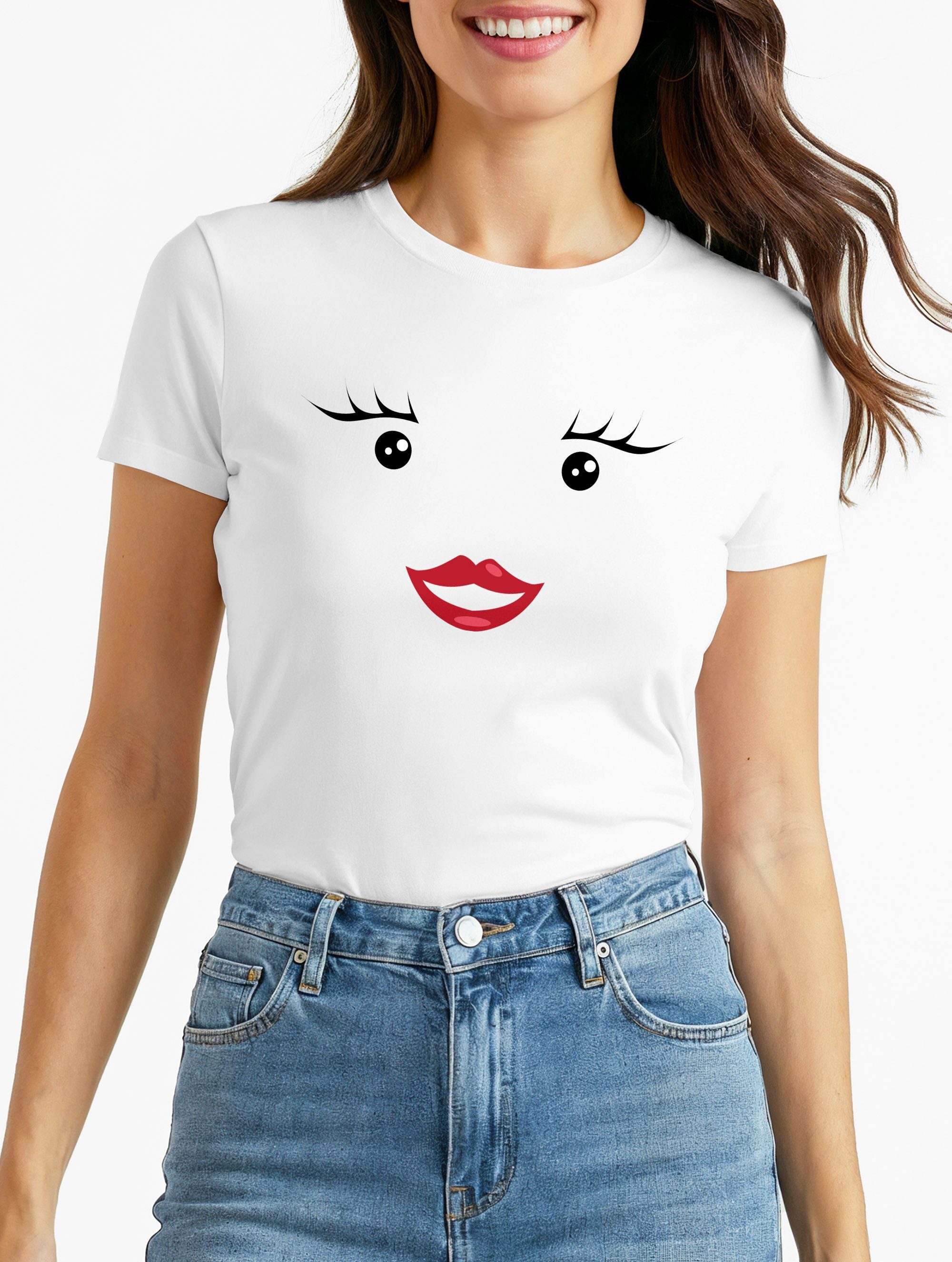 Print-Shirt Damen T-Shirt Milch und Schokolade Kostüm Partner Pärchen Kostüm