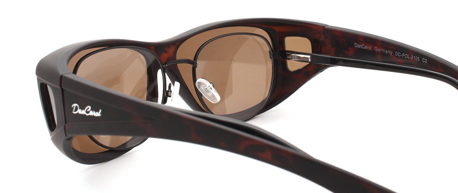 DanCarol Sonnenbrille DC-POL-2105 -C4 Überbrille -Mit Polarisierte Gläser besonderen Schutz vor Licht- und Blendeffekten aller Art!