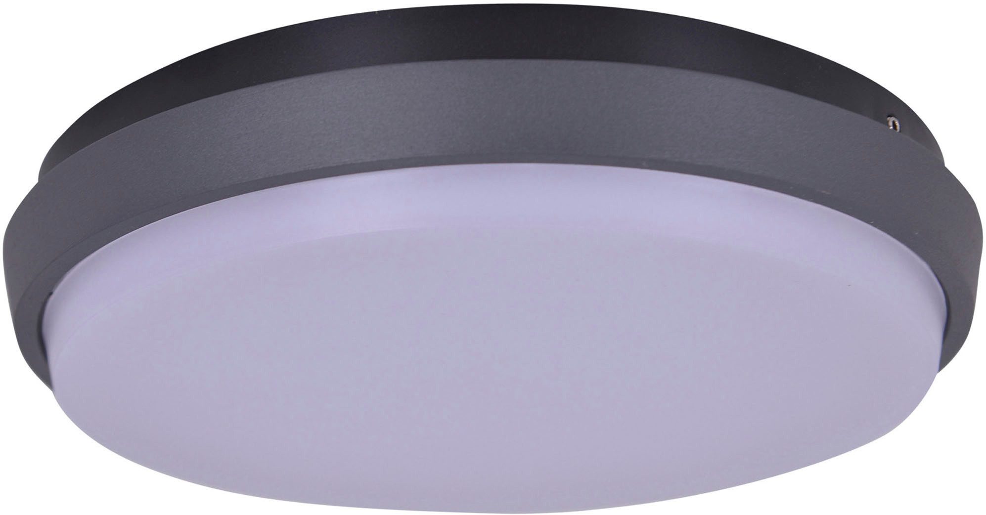 näve Außen-Wandleuchte LED Außenwandleuchte IP54 "Mio" d:27cm, LED fest integriert, Warmweiß, Abstrahlwinkel: 110°, für Wand- und Deckenmontage geeignet
