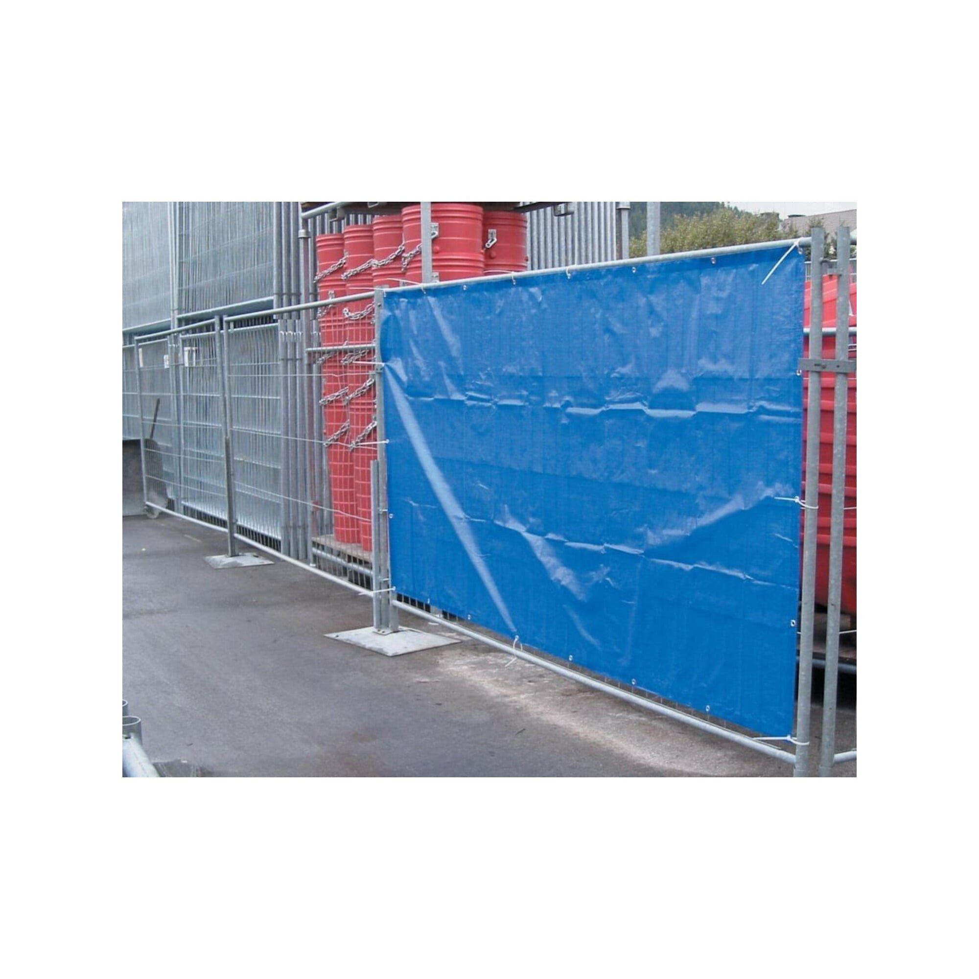 Becker Zaun Bauzaunplane, blau 1,76m x 3,41m