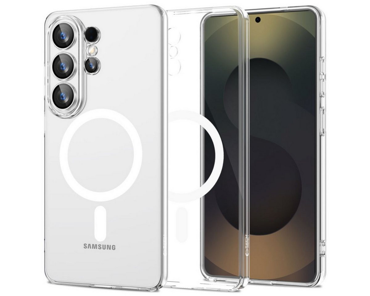 TECH PROTECT Handyhülle FlexAir für Samsung Galaxy S26 Ultra Transparent Magnetisch Case 6,9 Zoll, Zweilagige Bauweise reduziert das Risiko von Sturzschäden