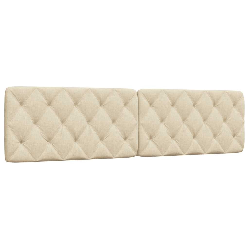 vidaXL Bett Kopfteil-Kissen Creme 200 cm Stoff (1-tlg)