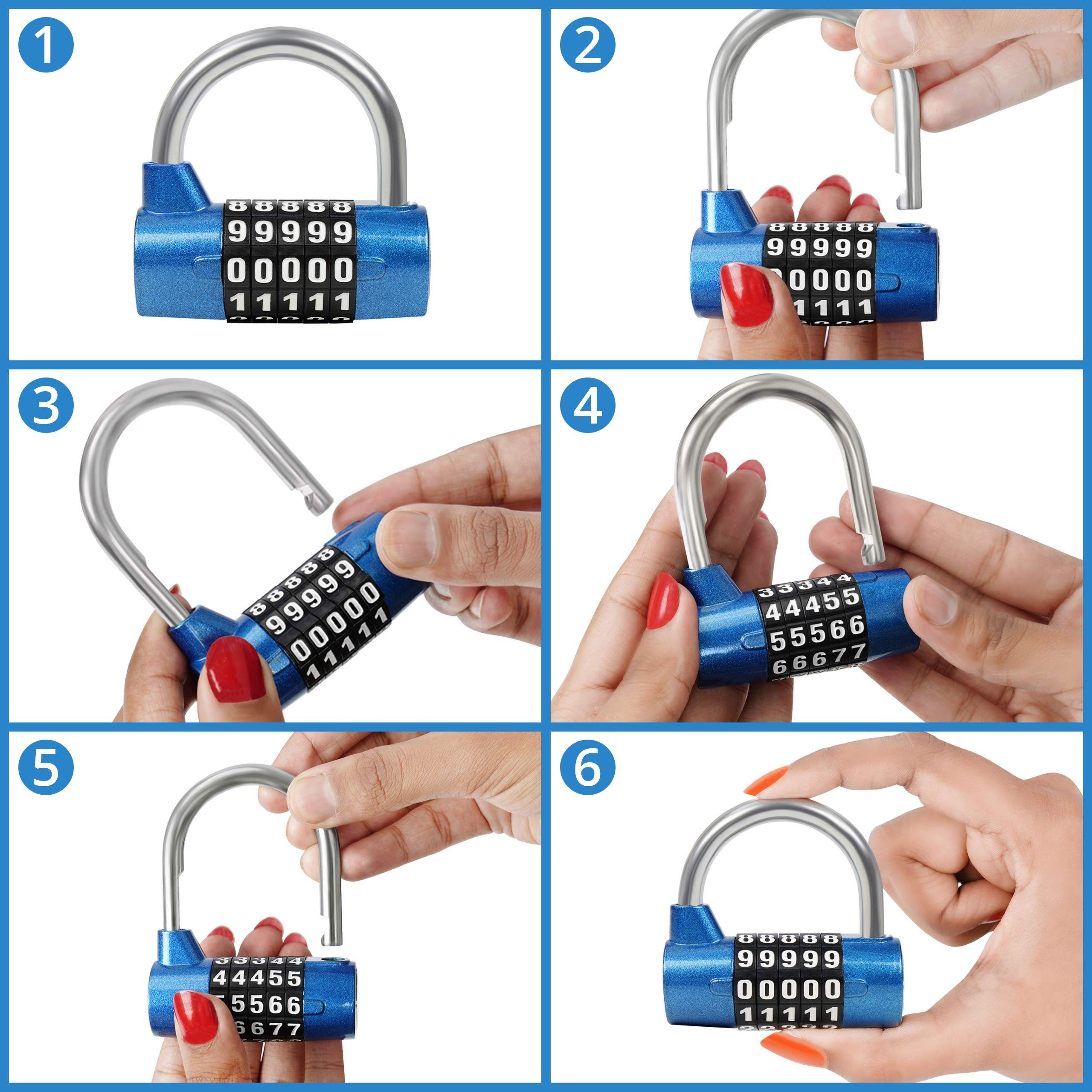 Belle Vous Kindersicherung Waterproof (2-Pack), Waterproof Use 5-Digit & Lock for Lock 5-Digit Outdoor Combo Combination Indoor (2-Pack)