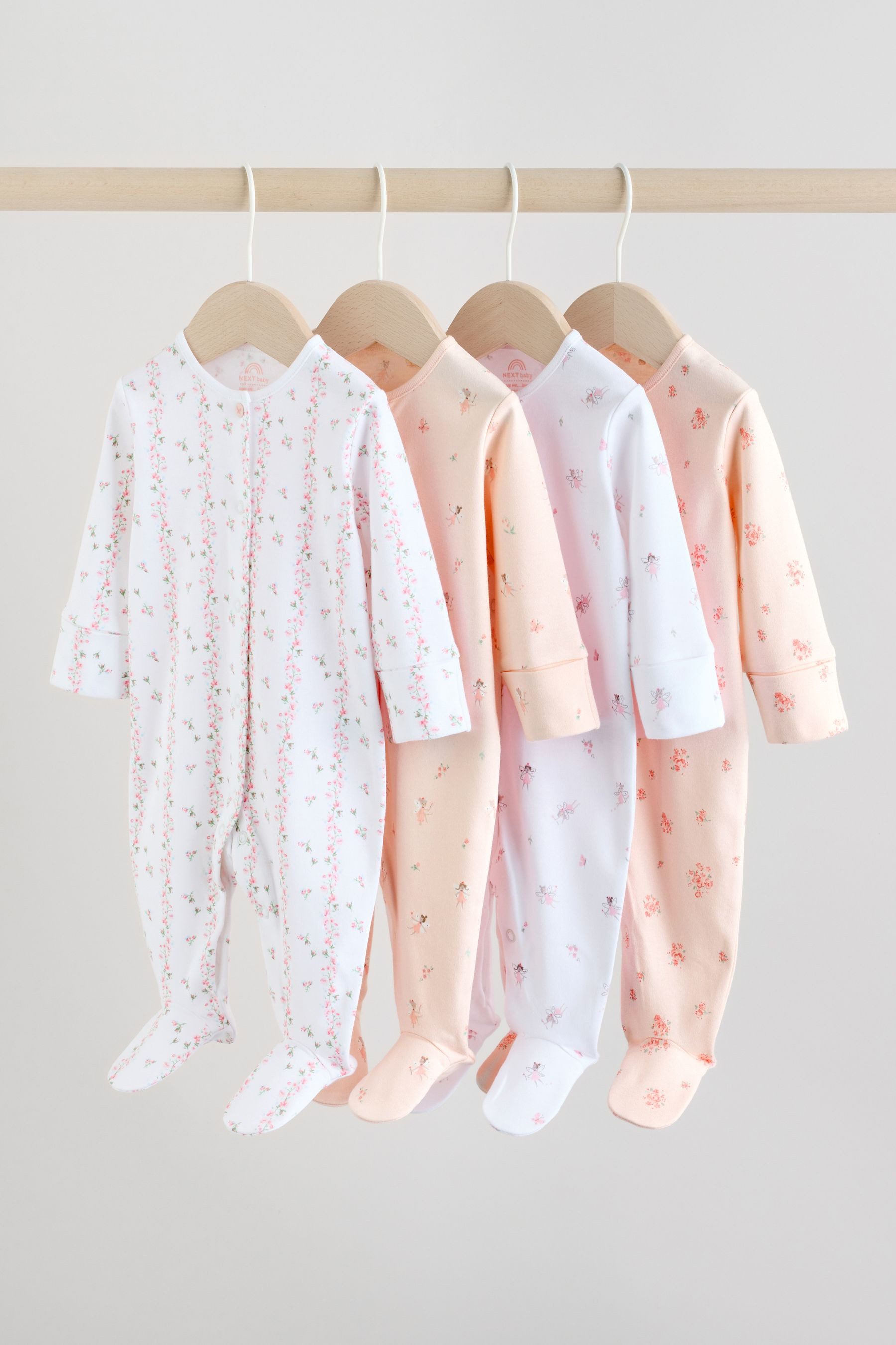 Next Schlafoverall 4er-Pack Baby-Schlafanzüge (4-tlg)