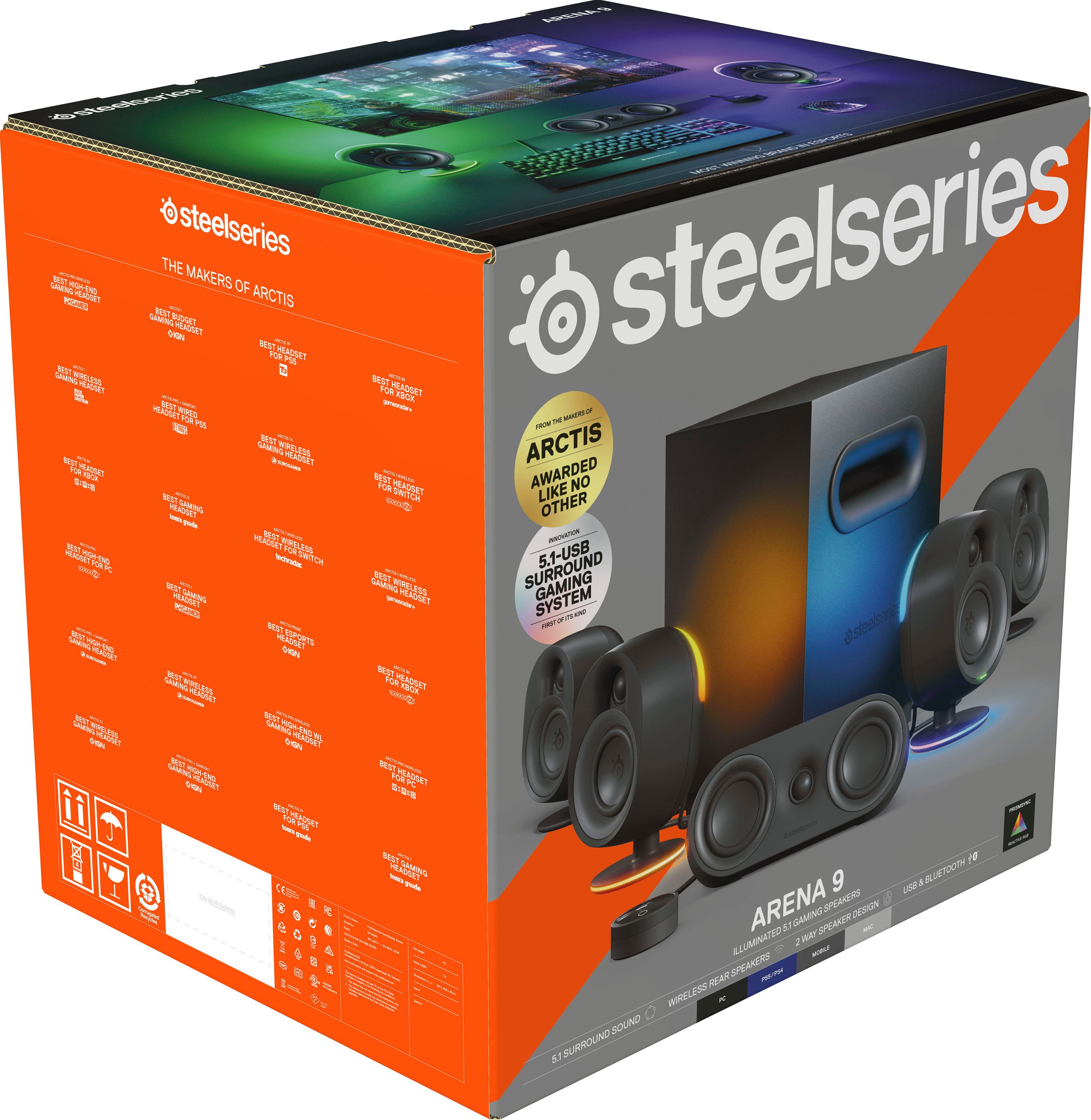SteelSeries Arena 9 Gaming-Lautsprecher 5.1 (Bluetooth)