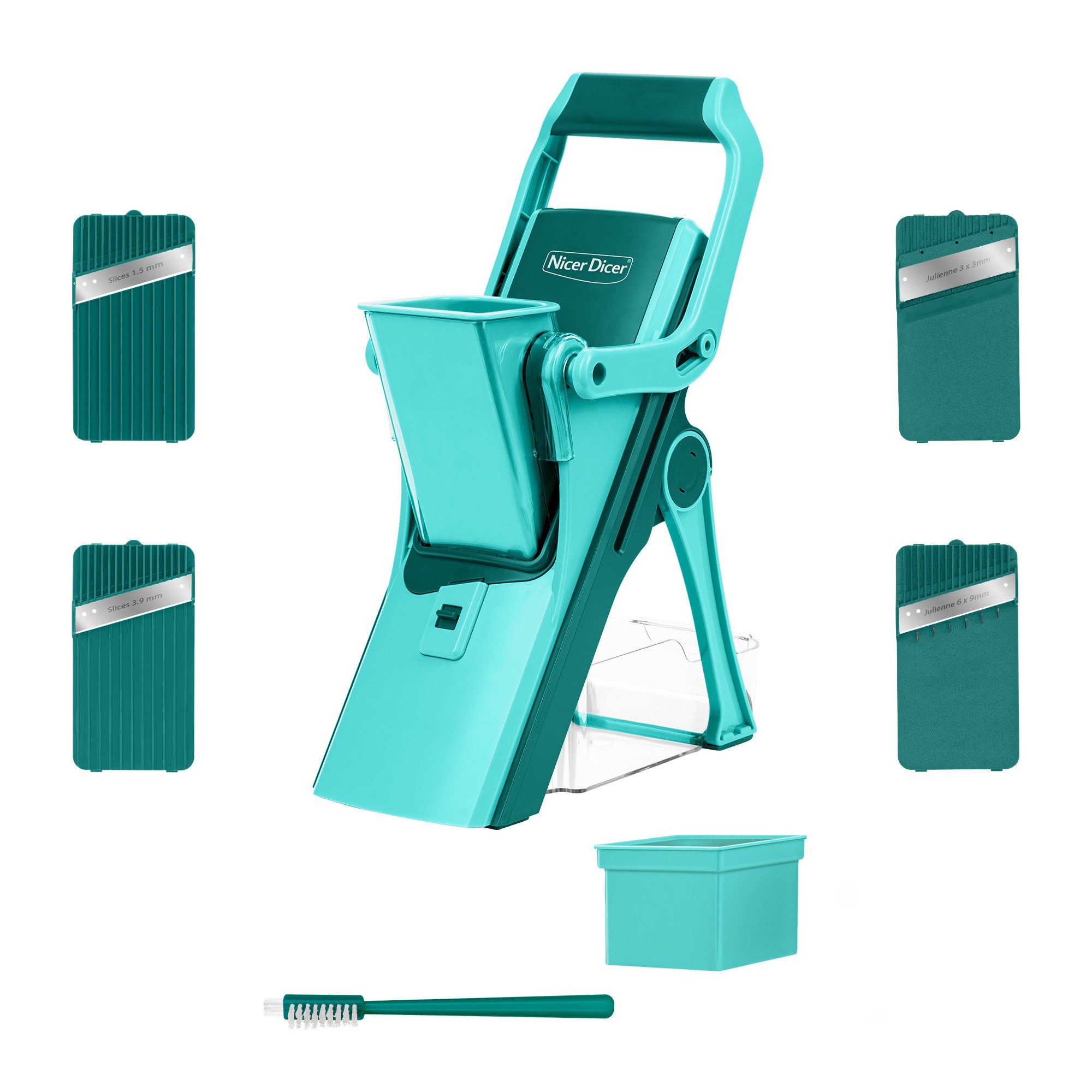 Genius Gemüseschneider Nicer Dicer Mando, Zerkleiner, 10-tlg., sicher und präzise