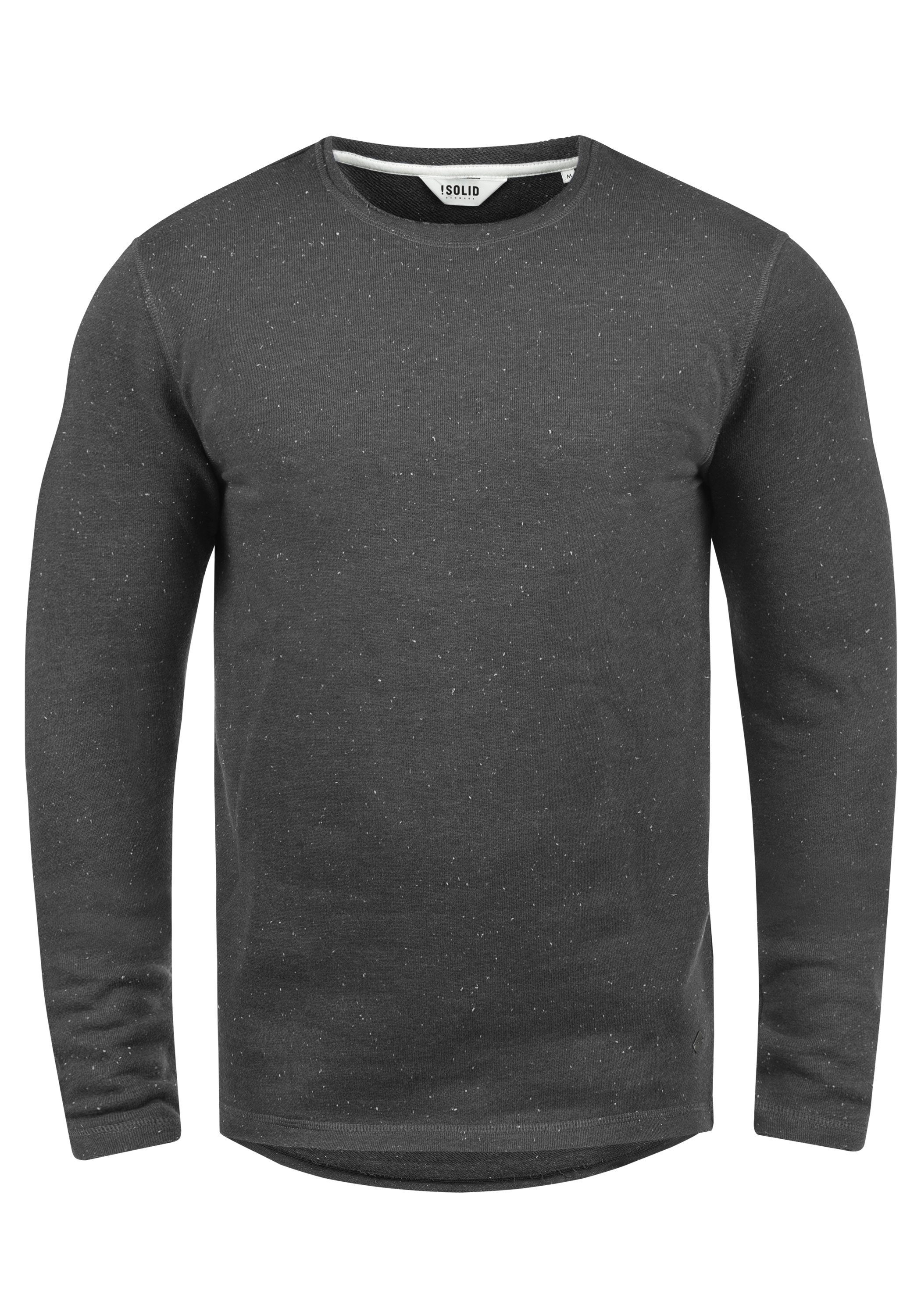 Solid Sweatshirt Black Sweatpullover SDNappo Naps mit (9000)