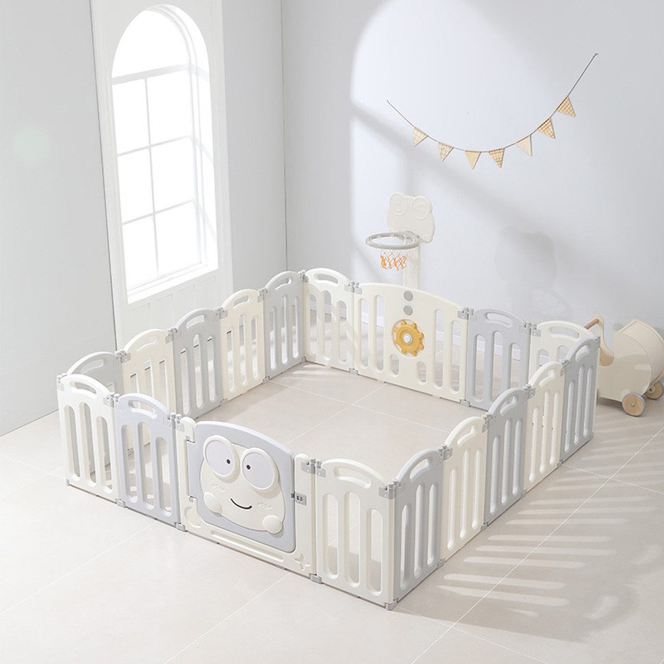habeig Laufstall Laufgitter Babyzaun 191x185cm Creme günstig online kaufen
