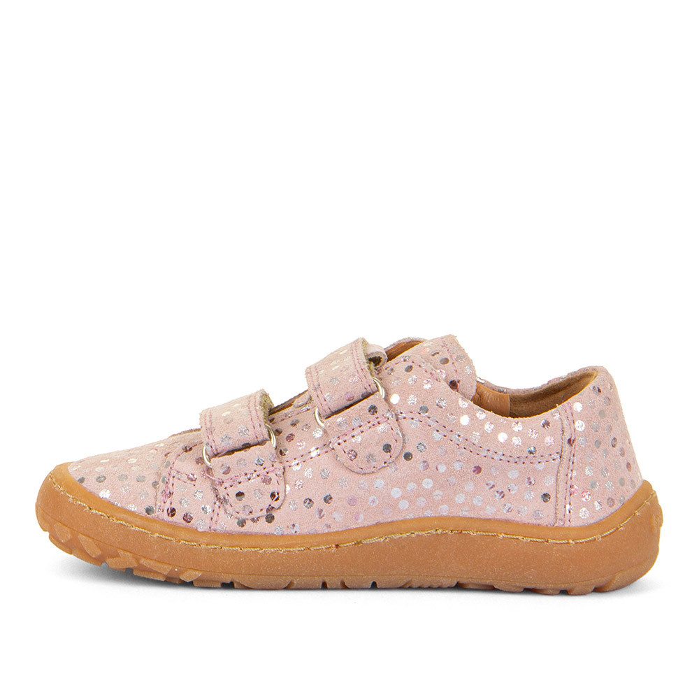 froddo® Barefoot Base Klettschuh, Konfirmationsschuh, Barfußschuh mit Metallic-Dots verziert