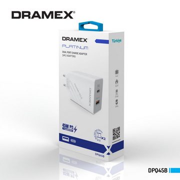 Syrox Dramex 45W Dual Port Type-C und USB-A Netzteil Ladegerät Smartphone-Ladegerät