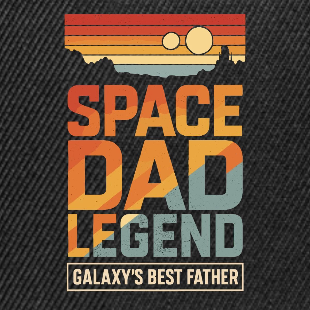 Spreadshirt Snapback Cap Space Dad Legend Retro Sci-Fi Snapback Cap (1-St)