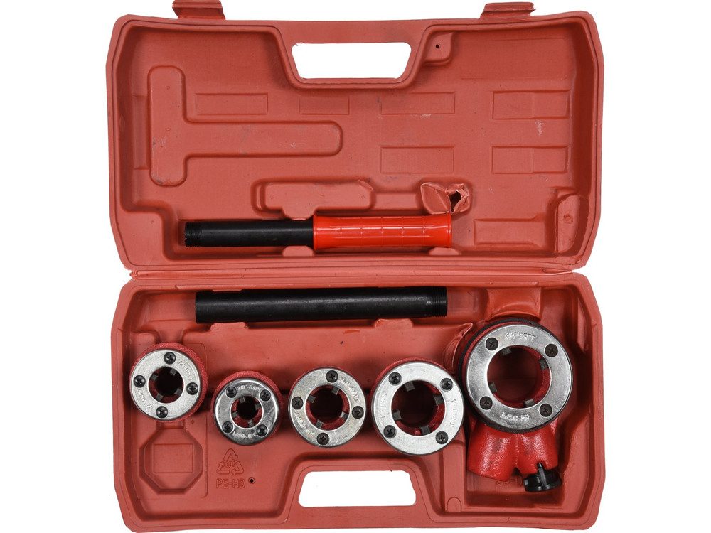 TOYA Gewindeschneider Hydraulischer Gewindeschneider für Rohre 3/8''- 5/4'' Set mit 5 Teilen, 5-tlg.