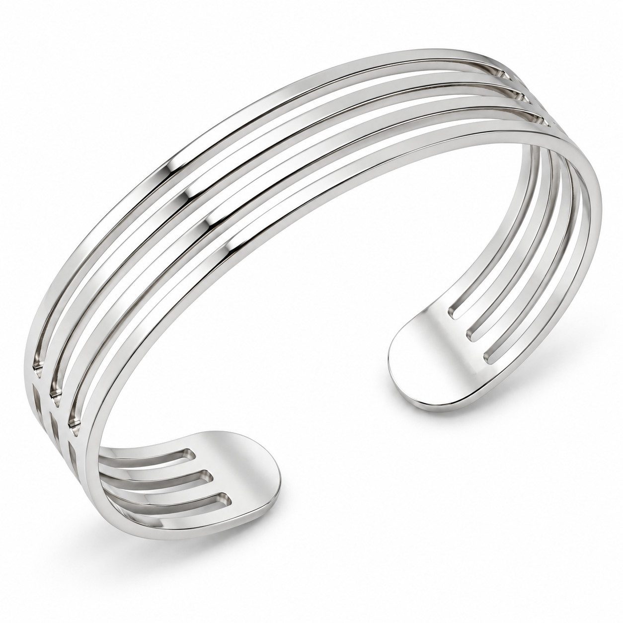 Armreif Schlichter Armreif 925er Sterling Silber Rhodiniert Massiv S-15 cm, Made in Italy für Damen und Herren