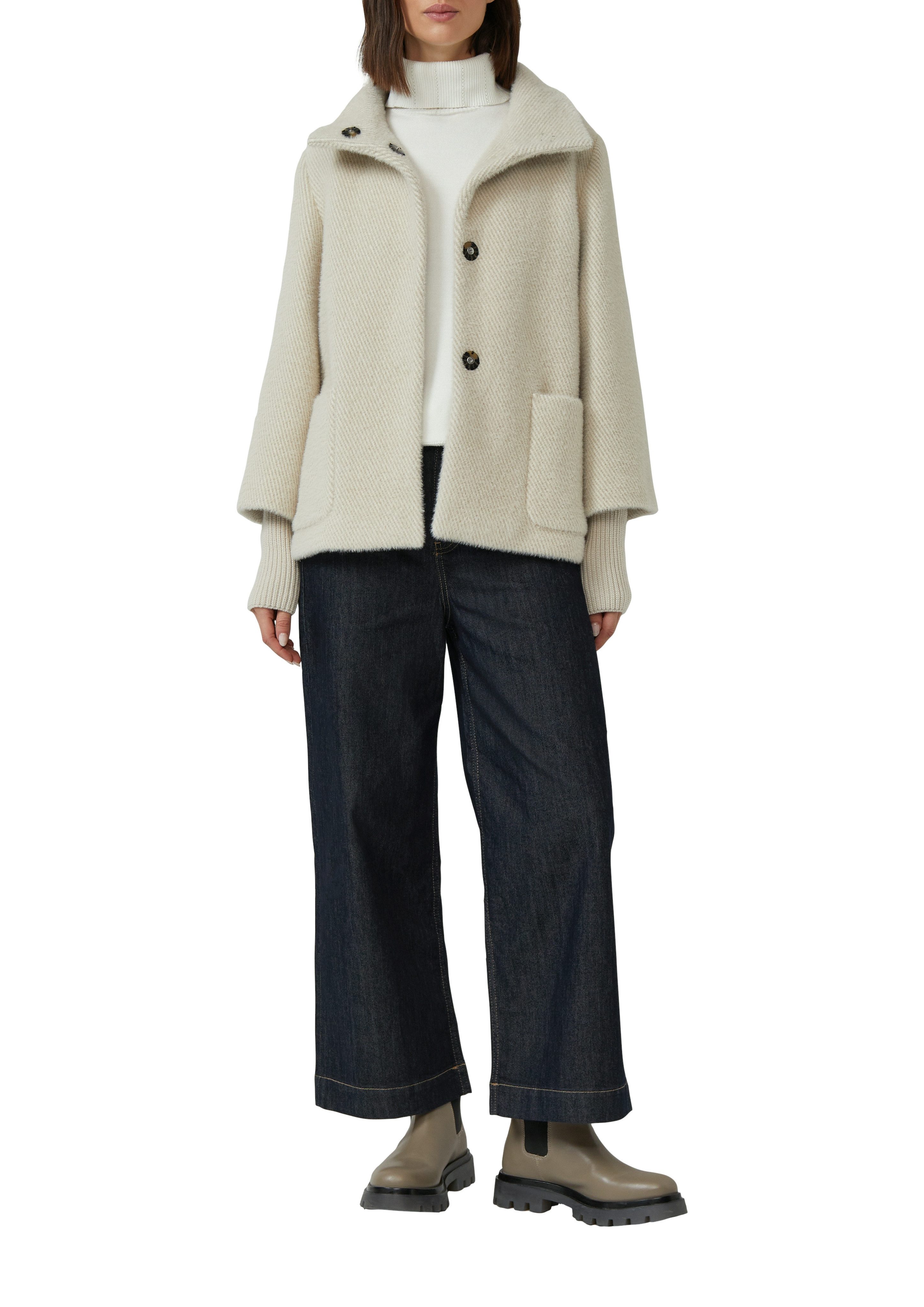 s.Oliver BLACK LABEL Outdoorjacke mit hochschließendem Kragen günstig online kaufen