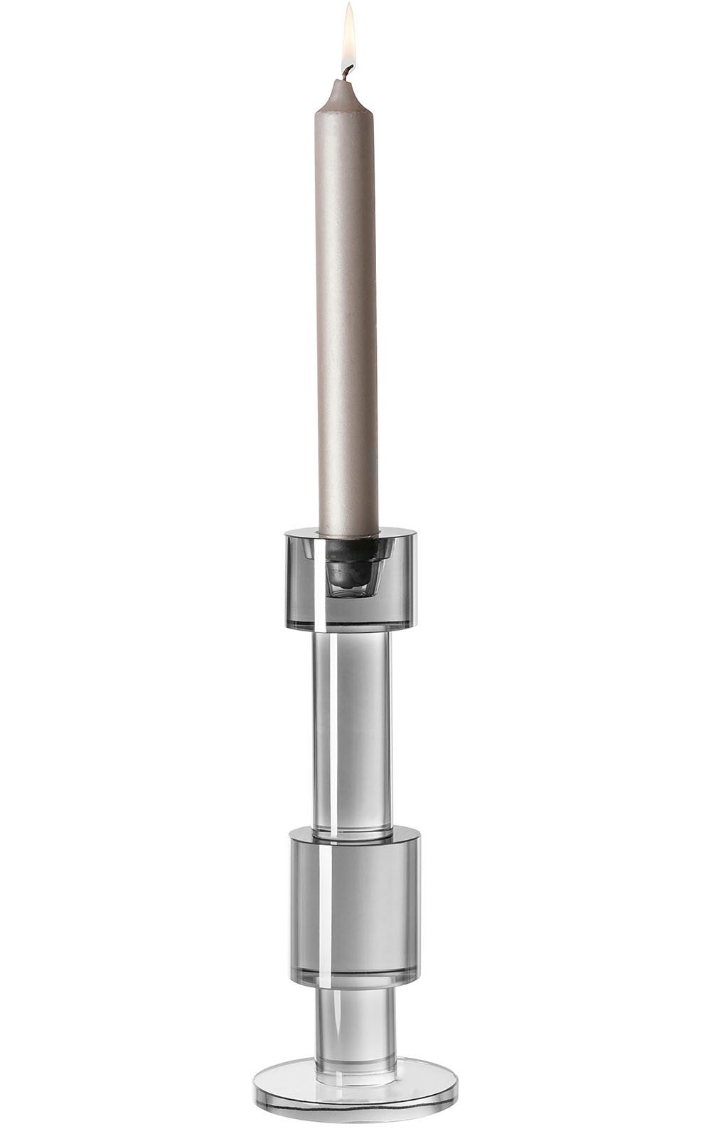 Fink Kerzenleuchter BODI (1 St), Stabkerzenhalter aus Kristallglas, rund