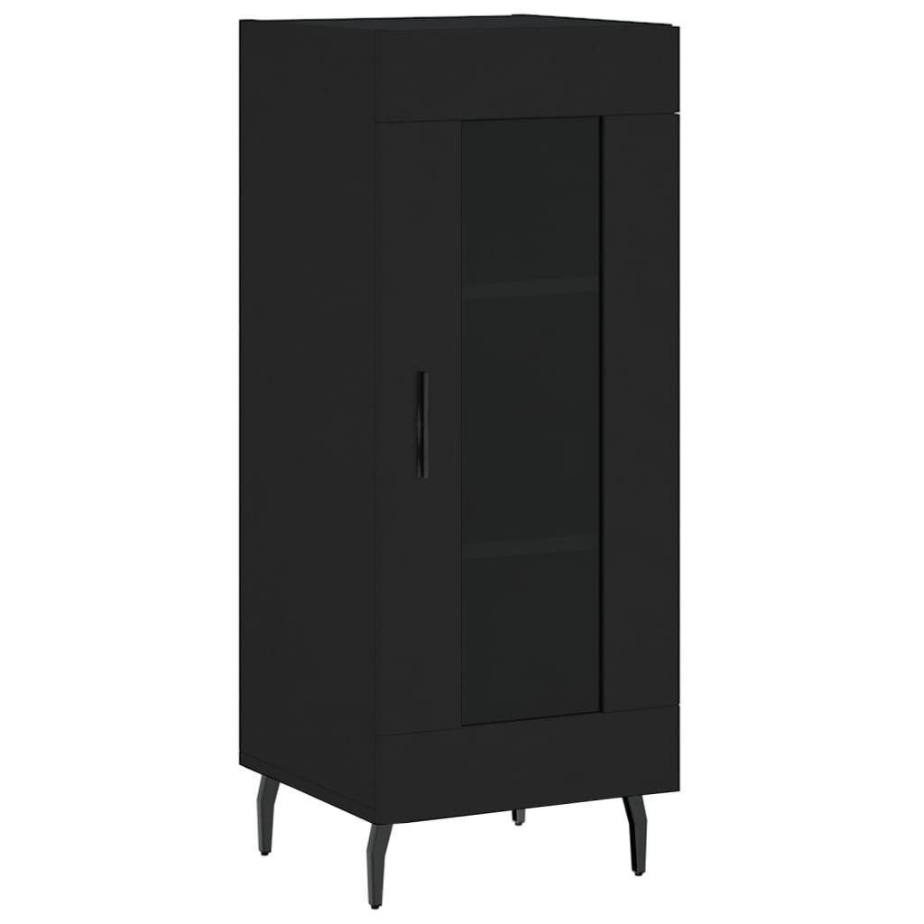 vidaXL Sideboard Sideboard Schwarz 34,5x34x90 cm Holzwerkstoff (1 St)