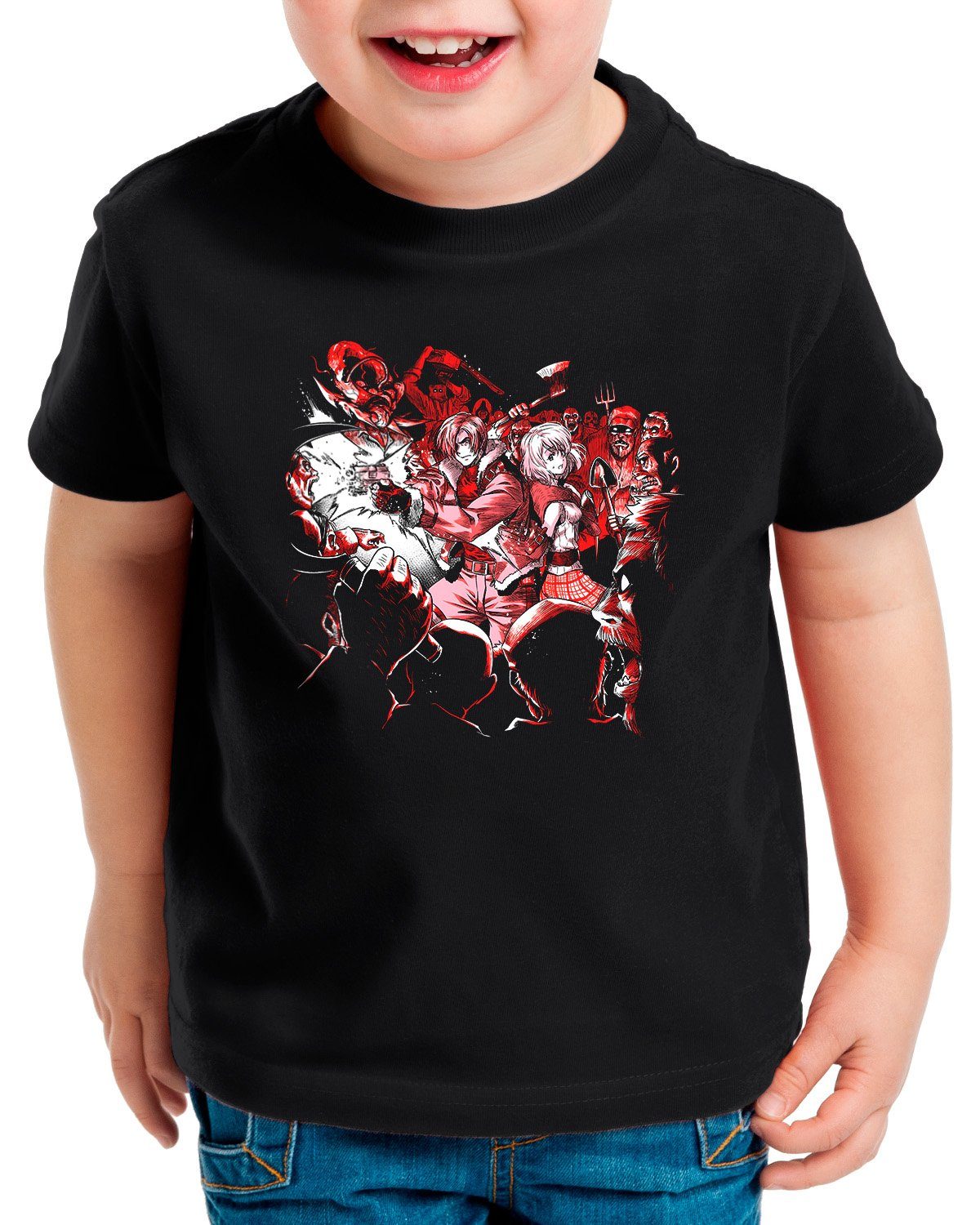 style3 Print-Shirt Kinder T-Shirt Survive evil resident umbrella corp virus zombie | T-Shirts