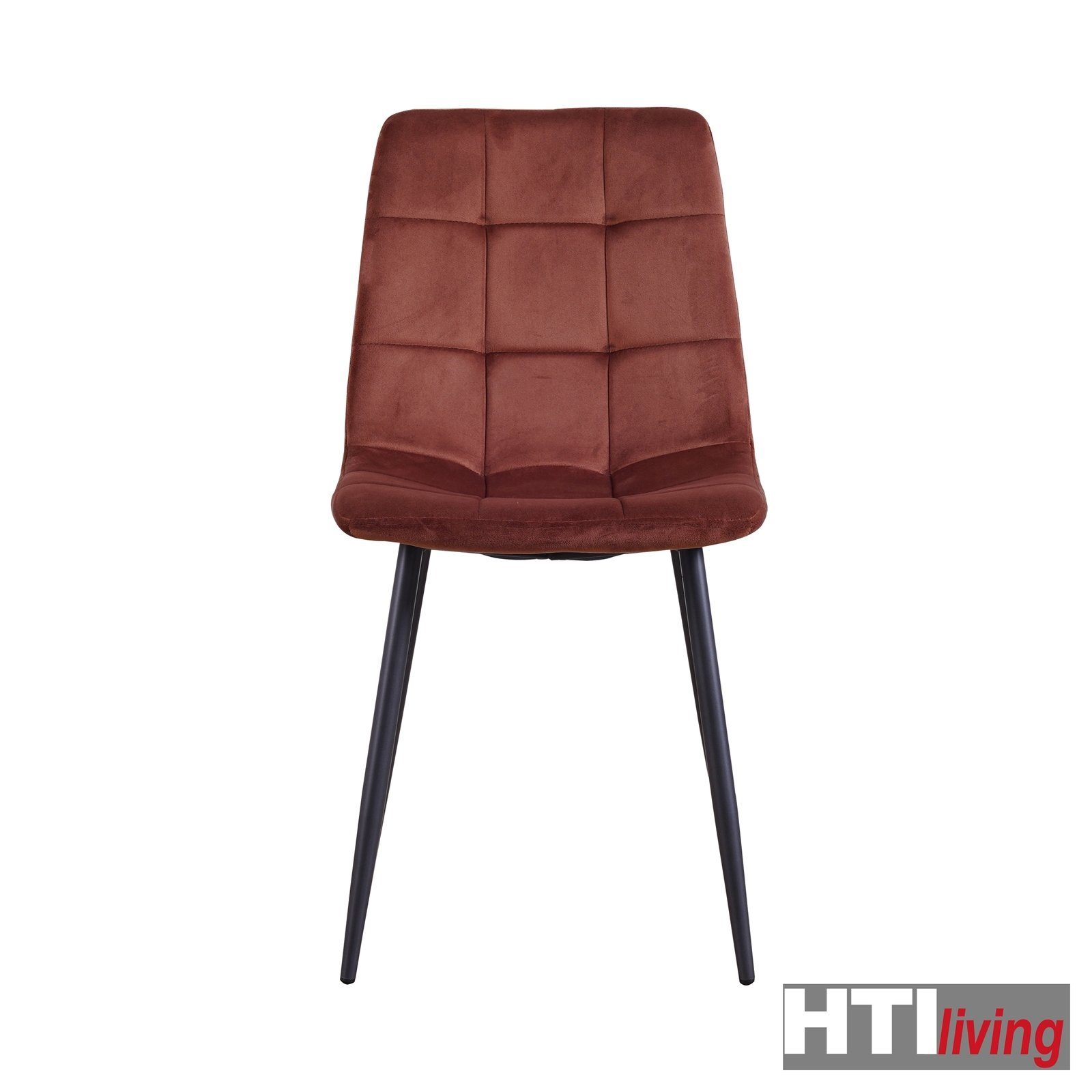 4 HTI-Living Samt Mesa Velvet Esszimmerstuhl Esszimmerstuhl (Set, Braun Stuhl St), 4er-Set