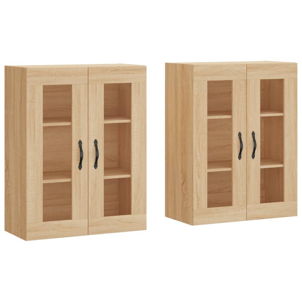 vidaXL Sideboard Wandschränke 2 Stk. Sonoma-Eiche günstig online kaufen