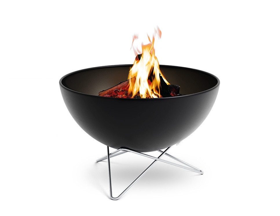 höfats Feuerkorb BOWL 57, 70 Feuerschale, (kippbarer Feuerkorb, Stahl emailliert, raucharme Feuerstelle mit Plancha Grillplatte und Grillrost nutzbar), langlebiges Produkt