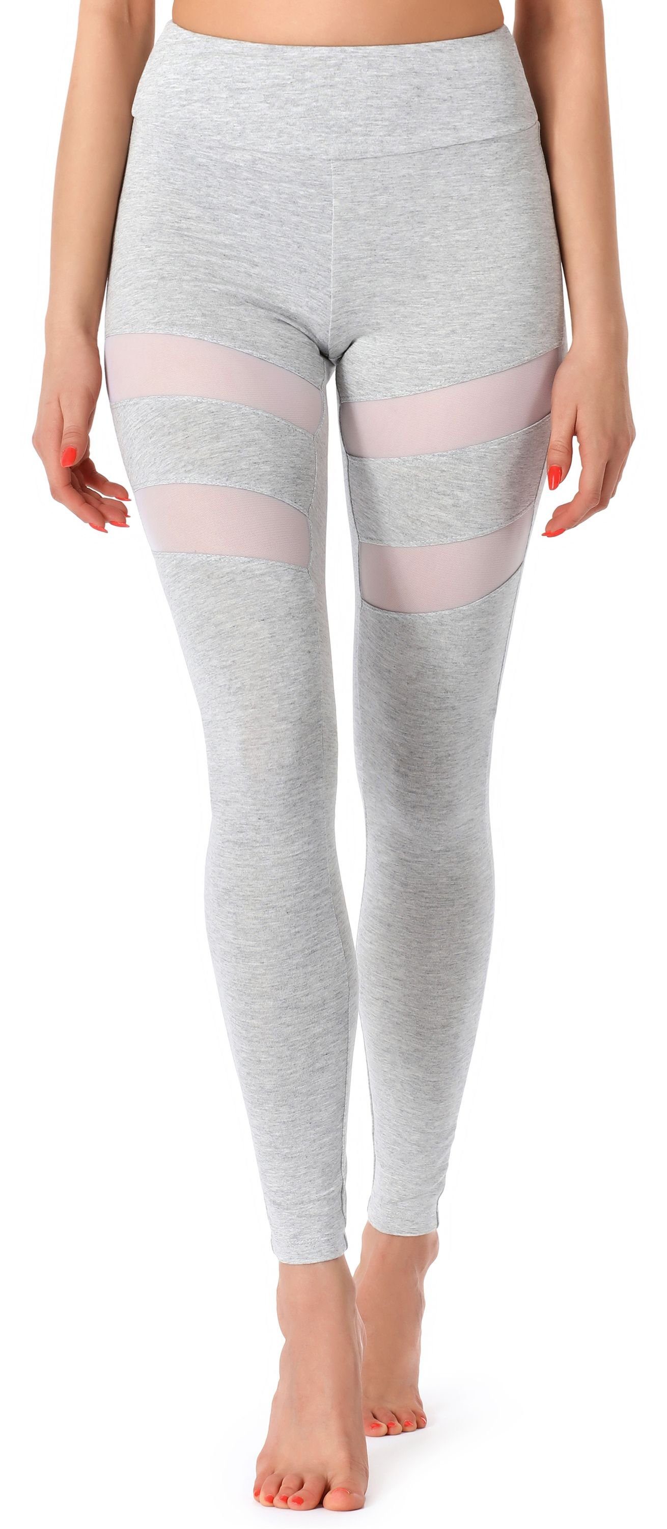 Merry Style Leggings Damen Lange Leggings Fitnesshose aus Viskose MS10-232 (1-tlg) elastischer Bund