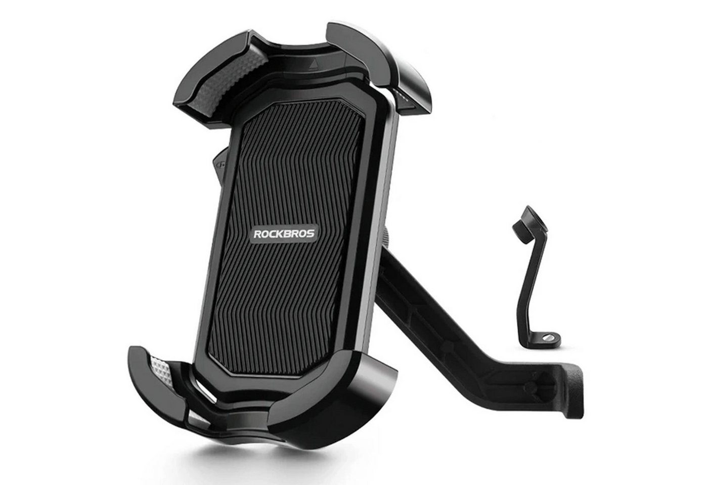 ROCKBROS Handy-Halterung Universal Spiegel 2 Haltepunkte, (bis 6,8 Zoll, Universal Smartphone Handy Halter für Motorrad Bike Roller Scooter)