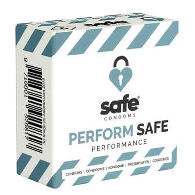 Safe Kondome PERFORM Safe (Performance) Kondome mit Orgasmushemmung, Packung mit, 5 St., Kondome gegen einen vorzeitigen Samenerguss, Kondome für ausdauernde Sicherheit