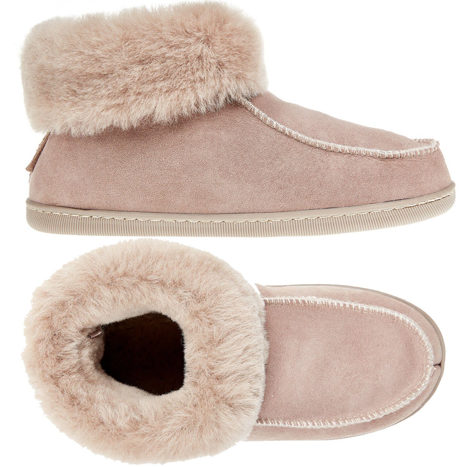 Vanuba PEPPIN Herren Hausschuh Echtleder Hüttenschuhe/Winter-Hausschuhe/Gefüttert