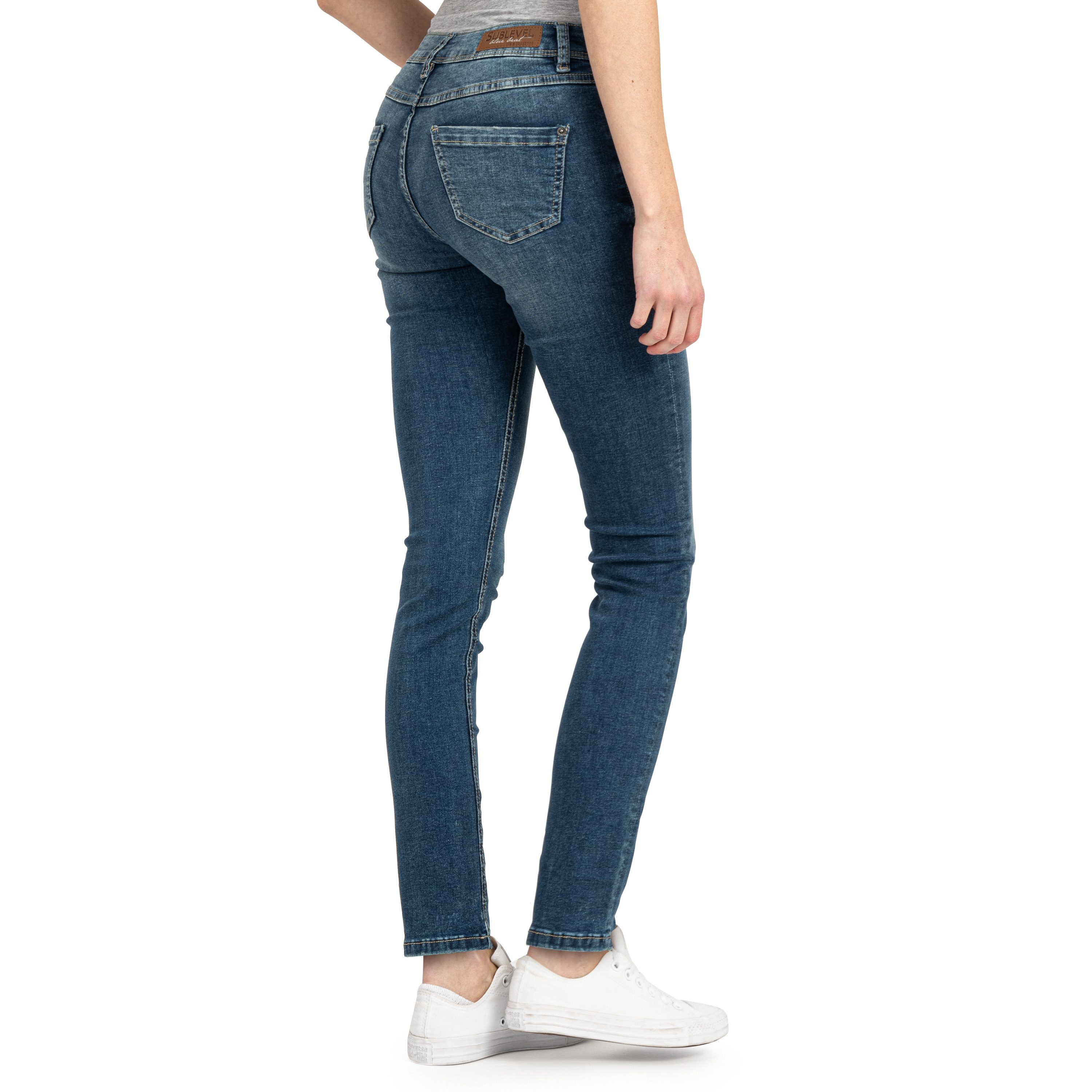 Slim-fit-Jeans Damen Jeans Skinny Slim Fit Jeanshose Hose Röhre Denim Stretch