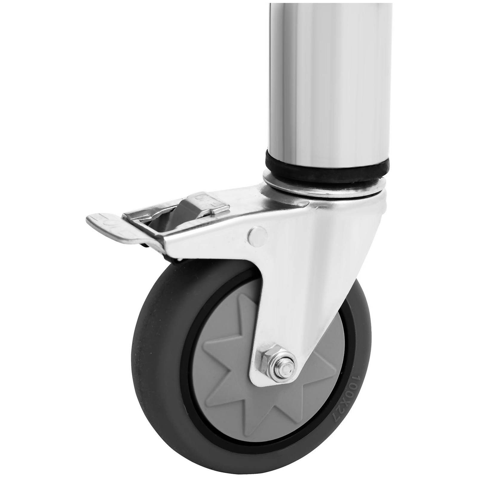 Royal Catering Arbeitstisch 60 x 60 cm Rollbarer Edelstahltisch Gastrotisch günstig online kaufen