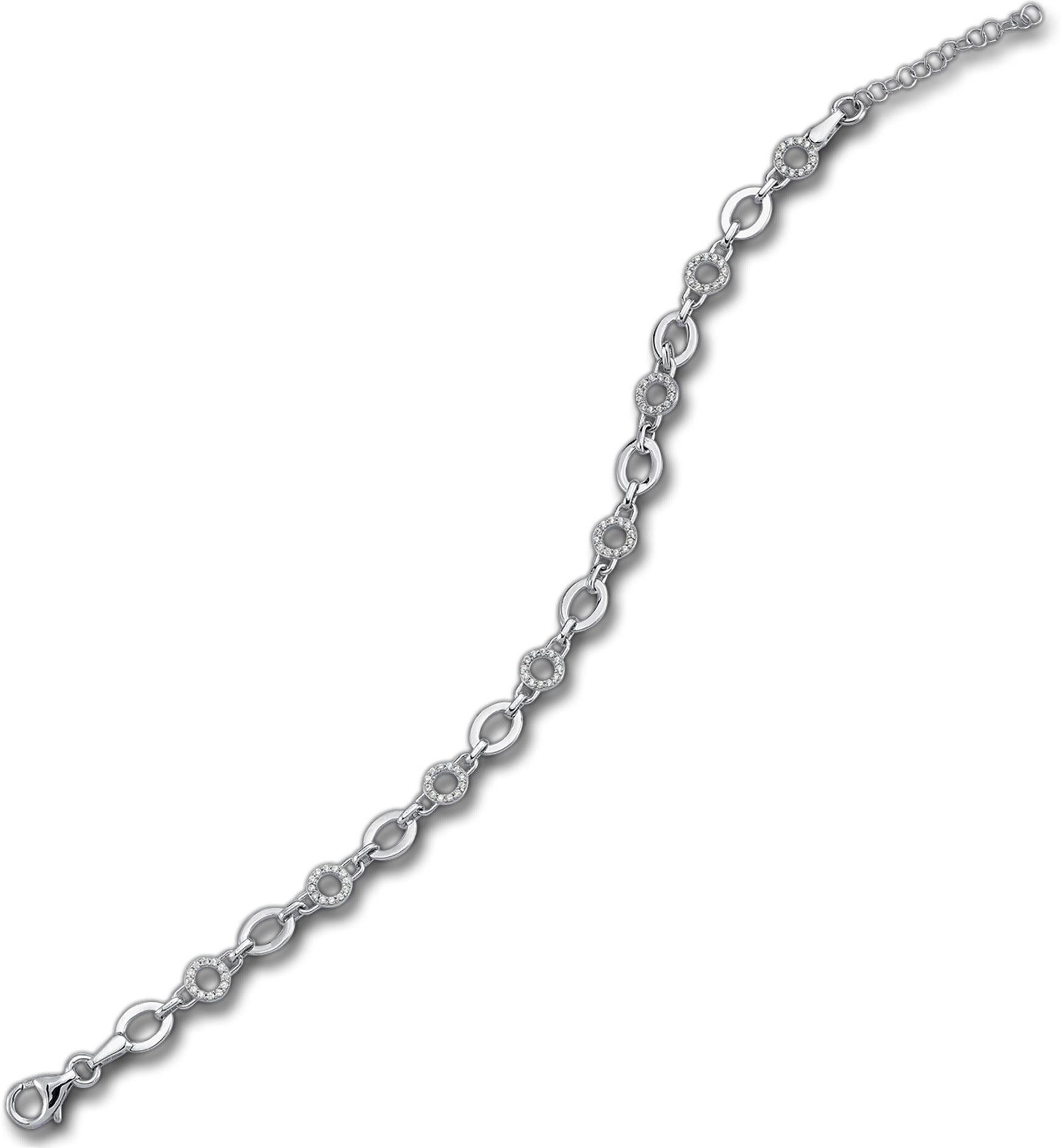 21,5cm, 19cm poliert (Cirkle) Armband Silber 925 Silber Damen Armband ca. bis Balia (Armband), Balia Silberarmband Silber