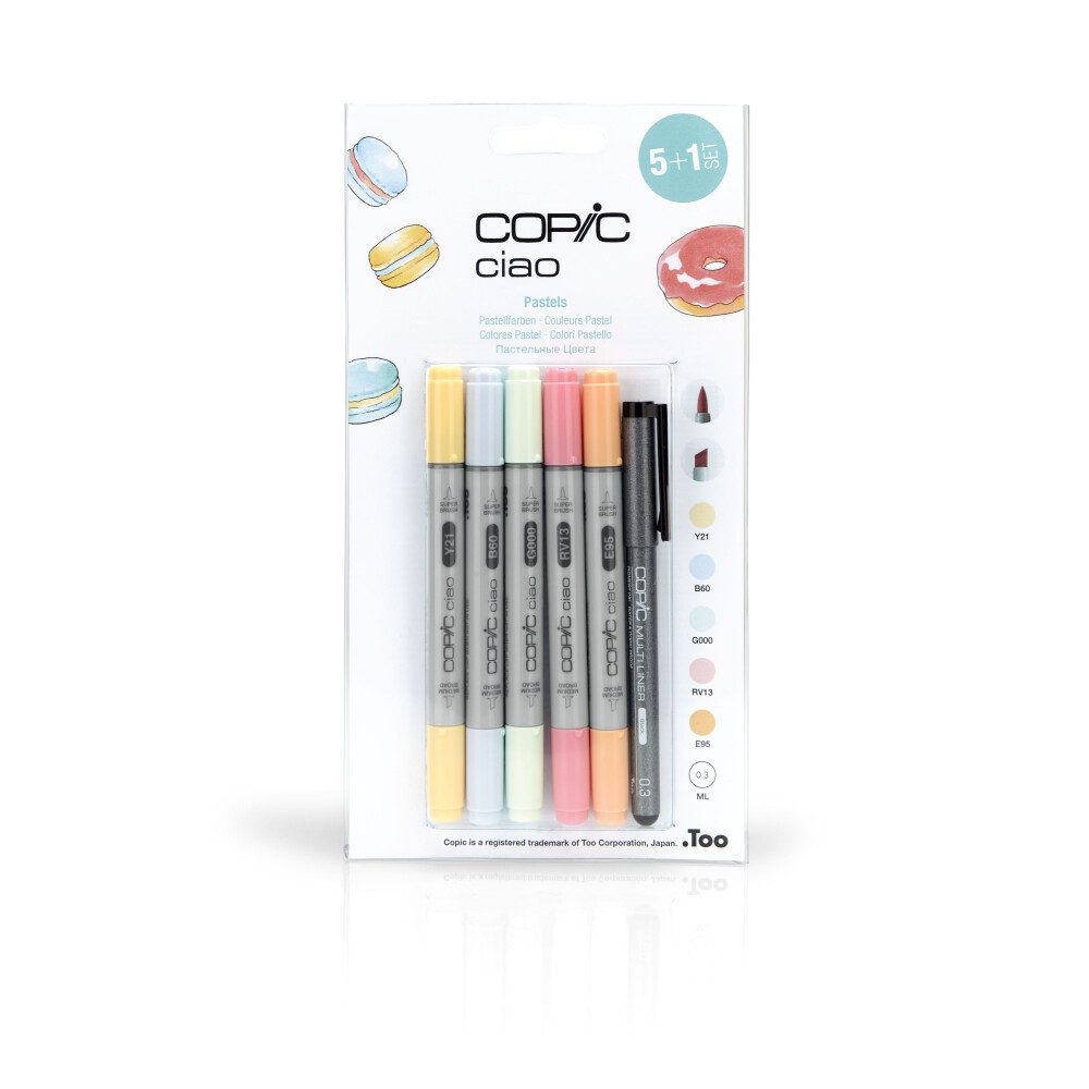 Marker Ciao 5+1 Set Pastellfarben