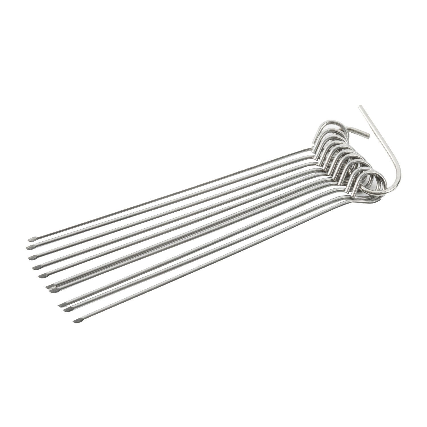 HundB Rouladenklammer 10 Rouladennadeln Edelstahl 90mm Silber (Set, 10-tlg., Rouladennadeln), Rouladenhalter Rouladenspieß Fleischspieß Spieße Fleischspieße