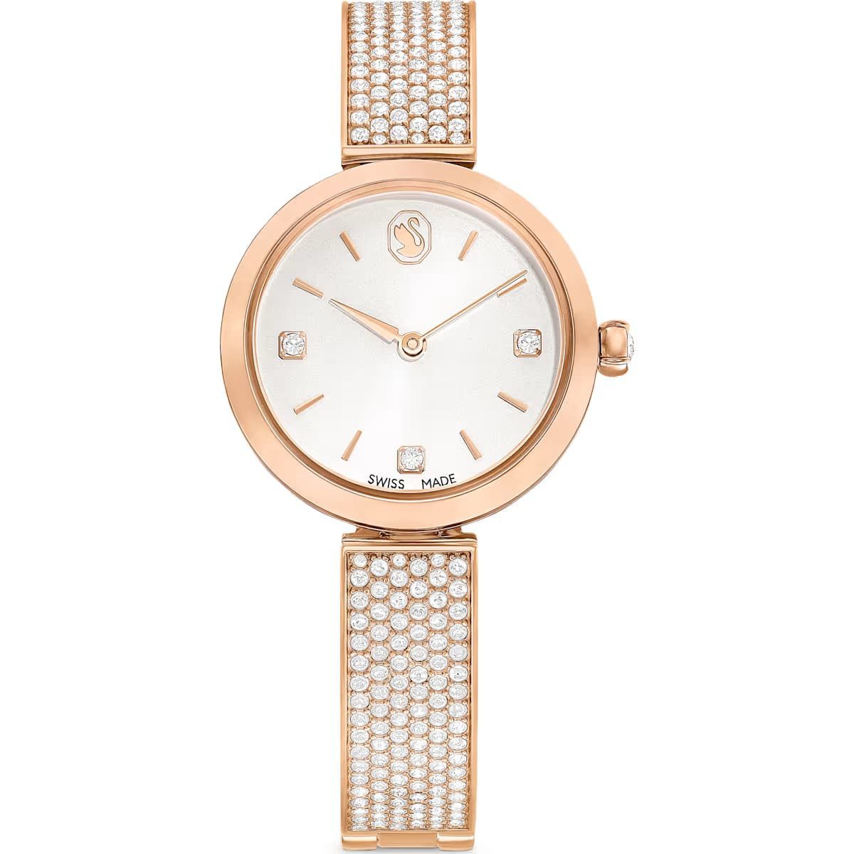 Quarzuhr Swarovski Illumina Uhr 5671202 Metallarmband, Roségold plattiert