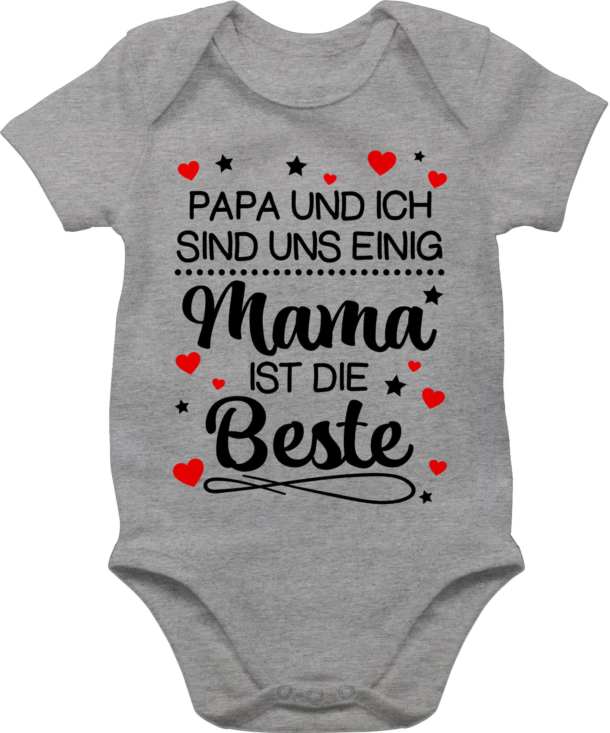 Shirtbody Papa und ich sind uns einig Mama ist die Beste