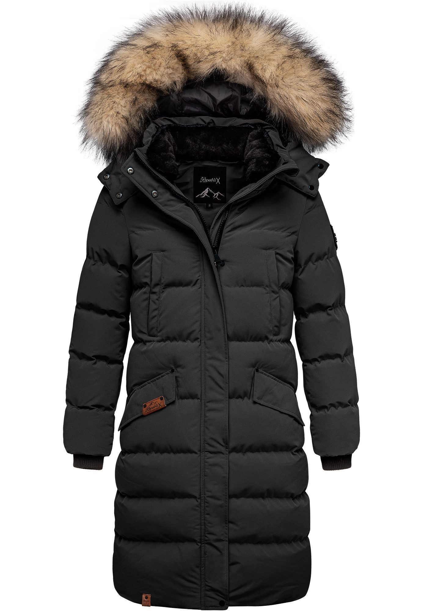 REPUBLIX Winterjacke JUNIPER Damen Gefütterte Dicke Glanz Winter Jacke Mant günstig online kaufen